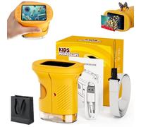 Wonder Quest Microscope, Wonderquest 4k Discovery Microscope, 1000x，Yellow | Wonderquest Discovery Microscope, 4K Magnifying Camera, 2" IPS Screen 1000x Handheld Portable USB Digital Miniscope