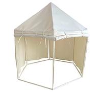 Wonder Space Large Minimal Indian Playhouse Kids Play Tent - Sturdy Durable Wooden Natural Cotton Canvas Indoor Outdoor Teepee Play House - Neutral Beige Color for Children Boys & Girls