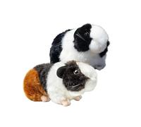 Wonder Sprout Cuddly Toy Guinea Pig 2pcs - Cavy Plush Toy Pack of 2, Fluffy Realistic Pet Animal Soft Toy Set, Cute Small Plushie Teddy, Perfect Birthday, Christmas & Party Bag Gift for Kids Toddlers