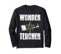 Wonder Teacher Shining Star Holiday Educator Hero Theme Long Sleeve T-Shirt