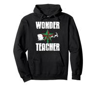 Wonder Teacher Shining Star Holiday Educator Hero Theme Pullover Hoodie