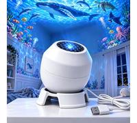 Wonder Tide Ocean Light, Yourself in an Ocean World in just 10 Seconds | 360° Adjustable USB Powered Underwater Wave Night Light for Kids Bedroom and Relaxing Room Decor