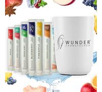 Wonder toothpicks with Flavor - 80 Individually Packaged toothpicks + 1 Toothpick Holder - Fresh Breath - Elegant Aluminum Holder for Our toothpicks (White Holder + 80-Single Pack)