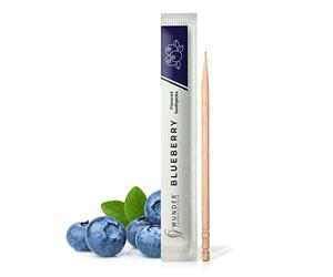 Wonder Toothpicks with Flavour - 100x Individually Packed toothpicks - Available in 8 Refreshing Flavours - Gentle Oral Hygiene - Fresh Breath - Individually Packed Flavoured toothpicks (Blueberry)