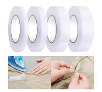 Wonder Web 4PCS 50M Double Side Fabric Fusing Tape Hem Tape No Sew Hemming Tape Iron-on Tape Adhesive For Pants Dresses Clothing Accessories.(1)