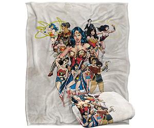 WONDER WOMAN 75th Collage Silky Touch Super Soft Throw Blanket 152 x 127 cm