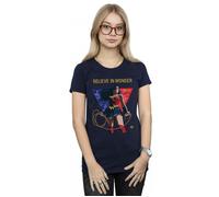 Wonder Woman 80th Anniversary Believe In Wonder Pose Cotton T-Shirt DC Comics Navy M
