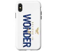 Wonder Woman 80th Blue and Gold Flying Logo Case for iPhone X/XS