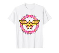Wonder Woman 80th Truth, Compassion, Strength Flying Logo T-Shirt