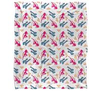 Wonder Woman Bright Pattern Silky Touch Super Soft Throw Blanket 152 X 127 cm, White