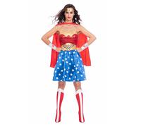 Amscan Wonder Woman Classic Superhero Ladies Fancy Dress Costume Size 14-16