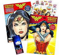 Wonder Woman Coloring Book Super Set for Kids - Bundle with 2 Wonder Woman Activity and Coloring Books with Wonder Woman Stickers, Games, and Puzzles (Wonder Woman Birthday Party Supplies)
