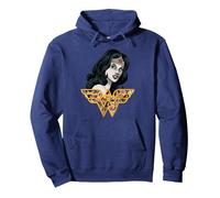 Wonder Woman Core Retro Pullover Hoodie, Adult Unisex, Navy Blue, Small