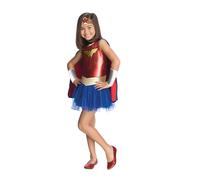 Wonder Woman Kids Fancy Dress Girl's Superhero Movie 80s Costume Outfit Ages 3-7