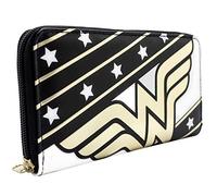 Wonder Woman Donna Troy Stars & Stripes Suit Purse Clutch Coin Pocket & Card Holder, Black