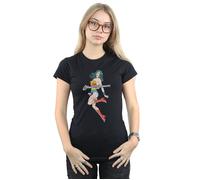 Wonder Woman Jump Cotton T-Shirt DC Comics Black XXL