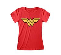 Wonder Woman Men Dc Logo Fitted T-Shirt M, Multi-Coloured, M