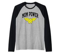 Wonder Woman Mother's Day Mom Power Raglan Baseball Tee
