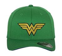 Wonder Woman Officially Licensed Flexfit Baseball Cap (Green), Small/Medium