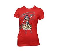 Wonder Woman Officially Licensed Women T-Shirt (Red), Medium