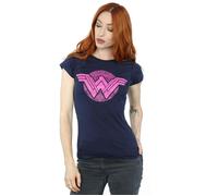 Wonder Woman Pink Mosaic Cotton T-Shirt DC Comics Navy L