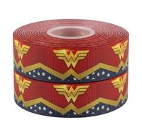 Wonder Woman Print Ribbon 22mm x 2m Gift Wrap & Birthday Cake Decoration