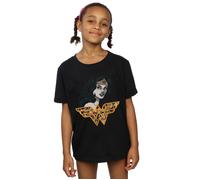 DC Comics Girls Wonder Woman Retro Collage T-Shirt Black 9-11 Years
