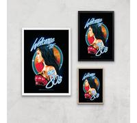 Wonder Woman Retro Giclee Art Print - A2 - Black Frame