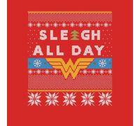 Wonder Woman 'Sleigh All Day Christmas Jumper - Red - M