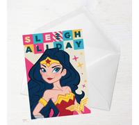 Wonder Woman Sleigh All Day Greetings Card - Giant Card