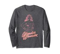 Wonder Woman Super Hero Girl Power DC Comics Logo Art Line Long Sleeve T-Shirt