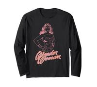 Wonder Woman Super Hero Girl Power DC Comics Logo Line Art Long Sleeve T-Shirt