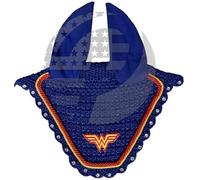 Wonder Woman Super Hero Horse Ear Bonnet Fly Veil Crochet Equestrian Bonnet Full/Cob/Pony (Pony)