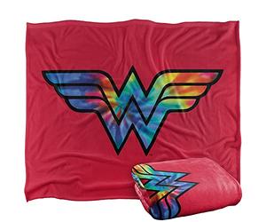 WONDER WOMAN Tie-Die Logo Silky Touch Super Soft Throw Blanket 152 x 127 cm