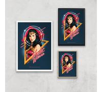 Wonder Woman Welcome To The 80s Giclee Art Print - A2 - Black Frame