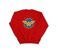 Wonder Woman Women's Circle Logo Sweatshirt in Red | Size: Medium Wonder Woman Red M