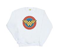 Wonder Woman Women's Circle Logo Sweatshirt in White | Size: Medium Wonder Woman White M