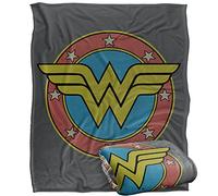 WONDER WOMAN WW Vintage Emblem Silky Touch Super Soft Throw Blanket 152 x 127 cm