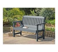 Wonder-Wood Garden Bench - Made from Polywood, Completely Maintenance Free, 3 Year Warranty, Made in the UK by Hi-Wood (Dark Grey)