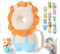 Wonderbaby Baby Backpack Head Protection Pillow - Fall Back Head Protector for Walking (White Lion)