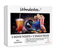 Wonderbox - REGAL Movie Bundle - 2 Premiere Movie Tickets + 2 Snack Packs - Original Gift Idea - Experience Gift - 425 Locations in The US
