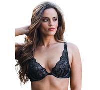 Wonderbra Refined Glamour Triangle Plunge Bra - Black - 38DD
