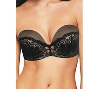 Wonderbra W032D Ultimate Strapless Silicone Dot Moulded Magic Hands Push Up Bra, Black (SCHWARZ 1001), 36DD