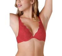 Wonderbra Womens Refined Glamour Triangle Lace Push Up Bra, Red, 38C UK
