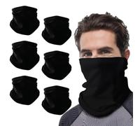 wonderCat LONDON 6 PCS Unisex Neck Warmer, Tube Seamless Multifunctional Balaclavas, Face Cover, Face mask, Cycling mask, Ski Mask, Face Snoods Headwear, Cycling Daily Wear (Black)