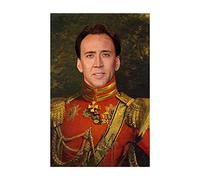 WonderClub Nicolas Cage Poster - Funny Celebrity Art - Faux Oil Painting Print - Novelty Pop Culture Artwork Gift