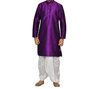 Wondercraft Royal Kurta Traditional Wear Dhoti Kurta Set Men's Purple Indian Ethinc Diwali Dress