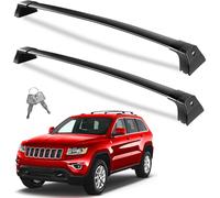 Wonderdriver Heavy Duty 260lb Lockable Roof Rack Cross Bars for Jeep Grand Cherokee 2011-2021 (with Fluted Side Rails) All Metal Aluminum Cross Bars Roof Top Cargo Bag Kayak Luggage
