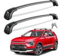 Wonderdriver Roof Rack Cross Bars 260lbs Compatible with Kia NIRO 2023 2024 2025 with Flush Side Rails, Heavy Duty Aluminum Anti Theft Lockable Black Roof Rails Crossbars Rooftop Cargo Carrier Luggage