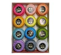 Wonderfil Eleganza #8 Perle Cotton Embroidery Thread Sampler Collection,Pastels